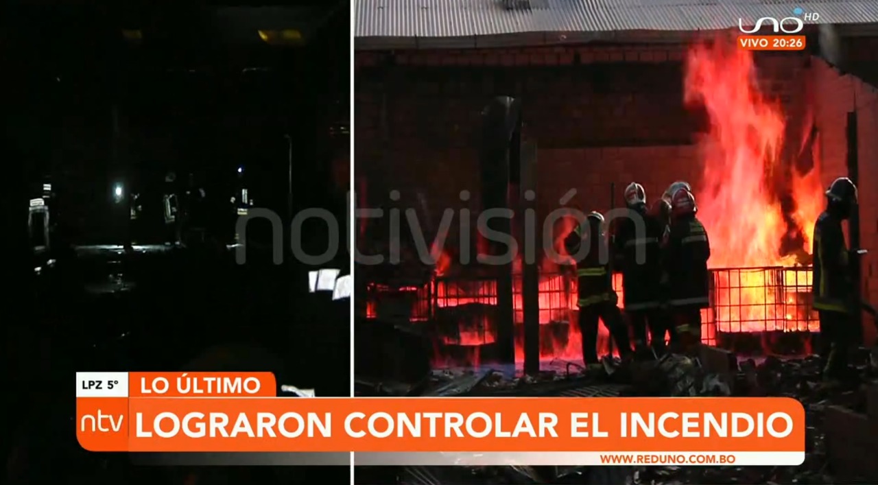 Incendio en depósito de alcohol en El Alto